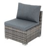 Ottoman-Style Outdoor Lounge Set – Grey