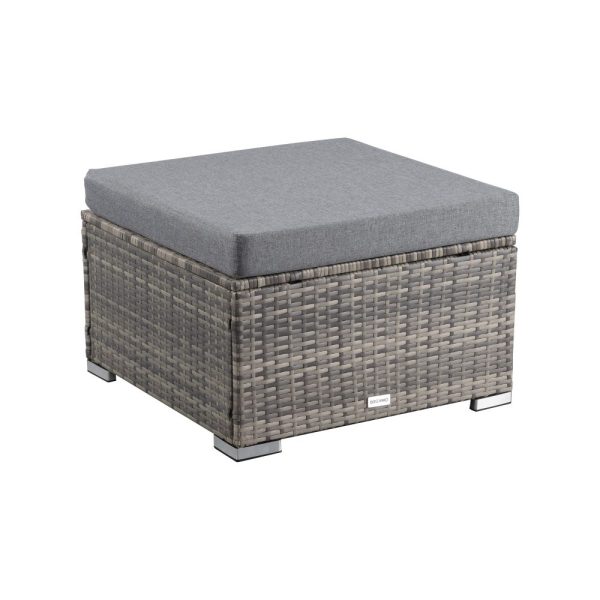 Ottoman-Style Outdoor Lounge Set – Grey