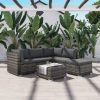 Ottoman-Style Outdoor Lounge Set – Grey