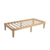 Single Size Warm Wooden Natural Bed Base Frame – Single