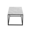 Industrial Style Marble Effect Rectangular Coffee Table