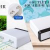 Aquarium Air Pump Oxygen Hydroponic 4 Outlet 670L/H 8W WHITE