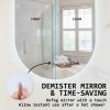 2 Set LED Wall Mirror Oval Anti-Fog Bathroom 50x75cm