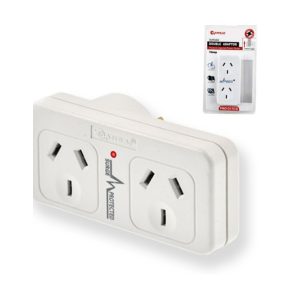 Sansai Powerpoint Surge Protector Adaptor Double