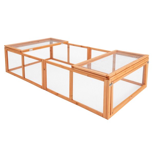 Chicken Coop Rabbit Hutch Extension Run 180 x 90 x 48cm Runey