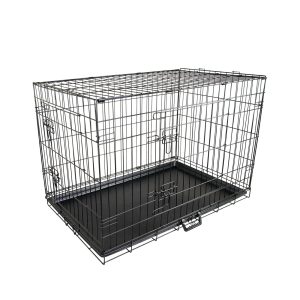 Paw Mate Wire Dog Cage Foldable Crate Kennel with Tray – 42inch, Dog Crate