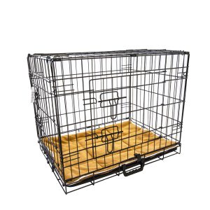 Paw Mate Wire Dog Cage Foldable Crate Kennel with Tray – 30inch, Dog Crate + Cushion Pad