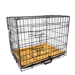 Paw Mate Wire Dog Cage Foldable Crate Kennel with Tray – 48inch, Dog Crate + Cushion Pad