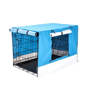 Paw Mate Wire Dog Cage Foldable Crate Kennel with Tray + Cover Combo