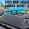 Steel Roof Rack Luggage Carrier Basket 4WD 121cm BLACK