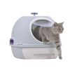 Hooded Cat Toilet Litter Box Tray House With Drawer & Scoop Blue