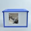 Small Plastic Pet Dog Puppy Cat House Kennel – Blue