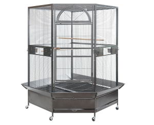 185cm XXL Corner Bird Cage Pet Parrot Aviary  Perch Castor Wheel