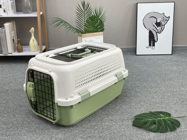 Dog Cat Rabbit Crate Pet Kitten Carrier Parrot Cage – 50x34x30 cm, Green