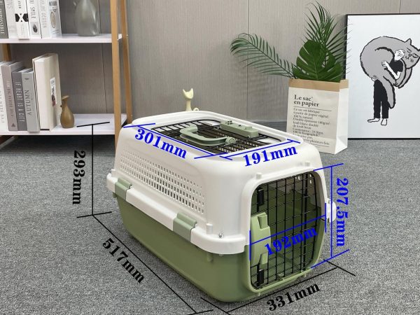 Dog Cat Rabbit Crate Pet Kitten Carrier Parrot Cage – 50x34x30 cm, Green