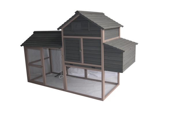 Grey XL Chicken Coop Rabbit Guinea Pig Hutch Ferret Guinea Pig House