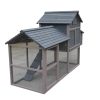 Grey XL Chicken Coop Rabbit Guinea Pig Hutch Ferret Guinea Pig House