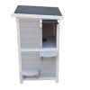 2 Story Cat Shelter Condo with Escape Door Rainproof Kitty House