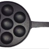 7 Holes Mini Cast Iron Cake Pan Mini Dutch Pancake Cake Pan with Handle