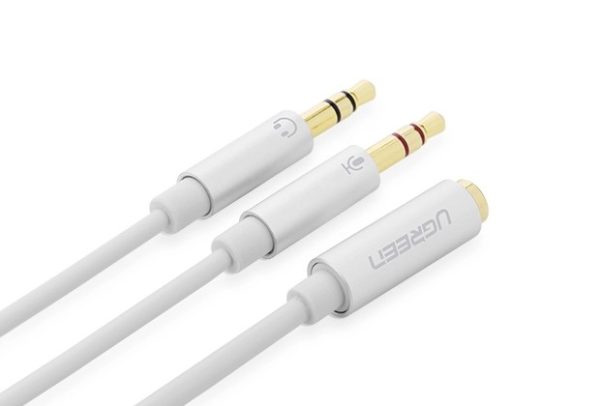 UGREEN 3.5mm Female to 2mm male audio cable – White (20897)