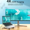 CHOETECH HUB-M48 7-in-1 Hub + Foldable Laptop stand USB-C to HDMI 4K/USB-A/TF&SD/USB-C with PD Charging