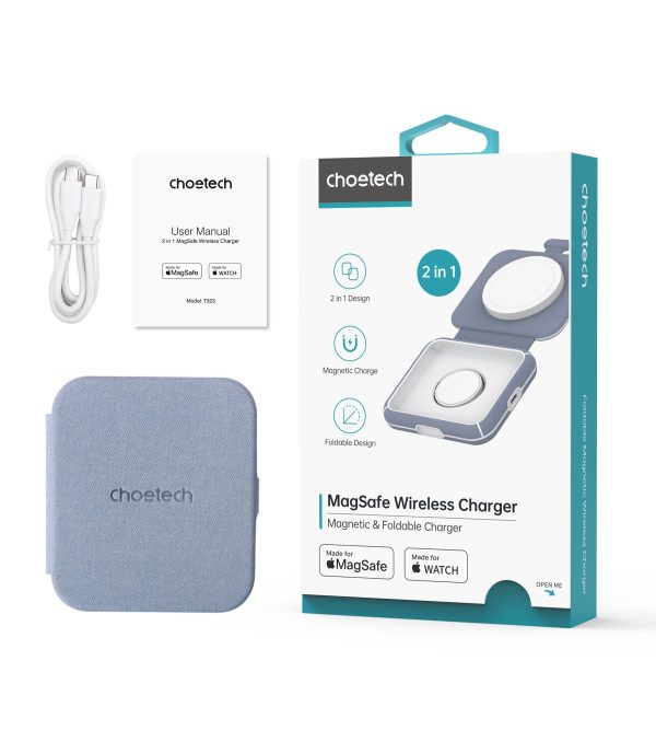 T323 2-in-1 Magsafe&MFI Wireless Charger