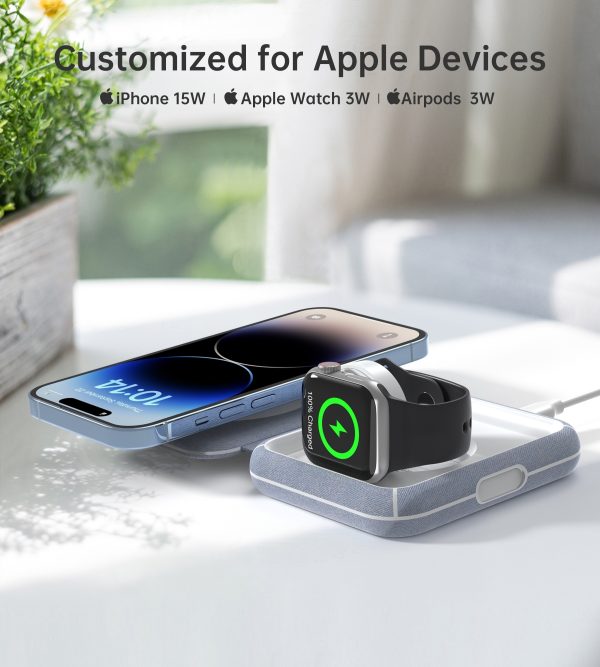 T323 2-in-1 Magsafe&MFI Wireless Charger