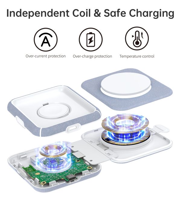 T323 2-in-1 Magsafe&MFI Wireless Charger