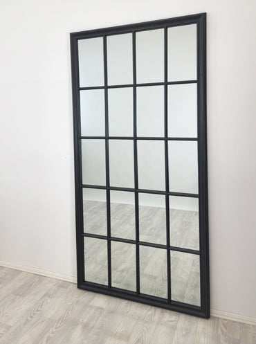 Window Style Mirror – Rectangle 100cm x 200cm – Black