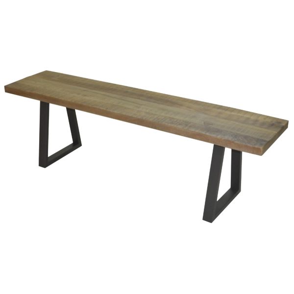 Begonia Dining Bench Seat 150cm Live Edge Mango Wood Unique Furniture – Natural