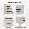 Hillsborough Bedside Tables 3 Drawers Storage Cabinet Shelf Side End Table – White