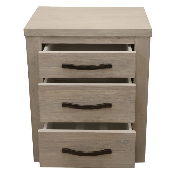 Hillsborough Bedside Tables 3 Drawers Storage Cabinet Shelf Side End Table – White