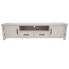 Pulaski ETU Entertainment TV Unit 216cm 2 Drawer 2 Door Mt Ash Wood – White