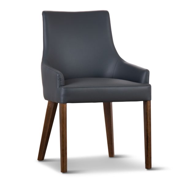 Tuberose Dining Chair PU Leather Solid Acacia Timber Wood Furniture