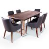 Tuberose Dining Chair PU Leather Solid Acacia Timber Wood Furniture