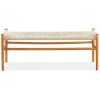 Anemone  Wishbone 120cm Dining Bench Beech Timber Replica Hans Wenger Natural – 1