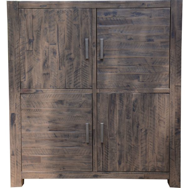 Granbury 4 Door Storage Buffet Kitchen Living Room Cabinet Solid Acacia Wood