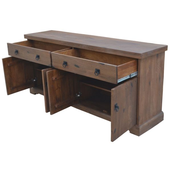 Florence  Buffet Table 180cm 2 Door 4 Drawer Solid Mango Timber Wood