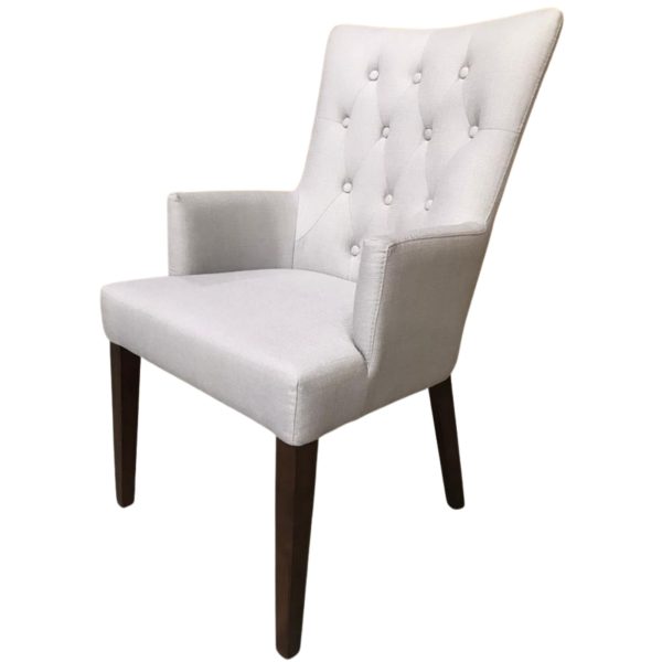 Florence  Carver Fabric Dining Chair French Provincial Solid Timber Wood – 1