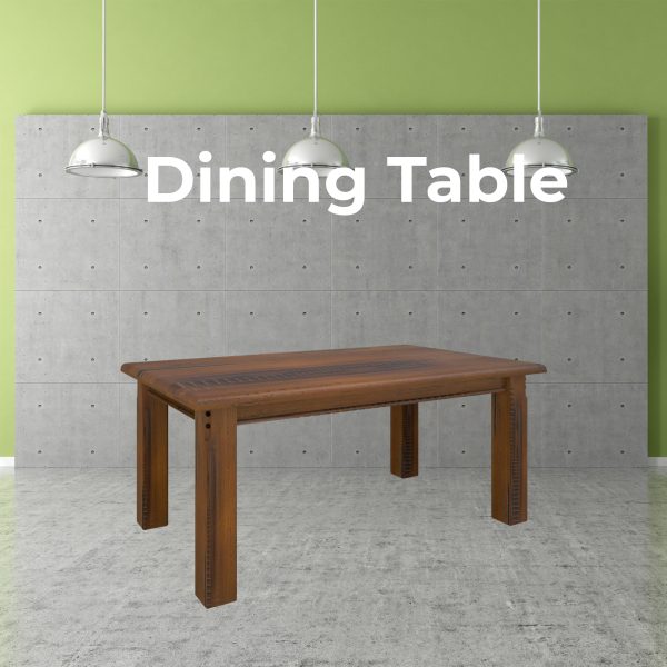 Dining Table 180cm Solid Pine Wood Home Dinner Furniture – Dark Brown