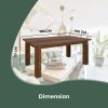 Dining Table 180cm Solid Pine Wood Home Dinner Furniture – Dark Brown