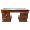 Study Computer Desk 165cm Office Executive Table Solid Wood – Dark Brown