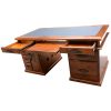 Study Computer Desk 165cm Office Executive Table Solid Wood – Dark Brown