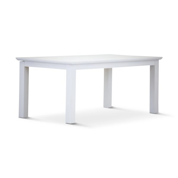 Laelia Dining Table Solid Acacia Timber Wood Coastal Furniture – White – 220x100x77 cm