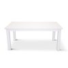 Laelia Dining Table Solid Acacia Timber Wood Coastal Furniture – White – 220x100x77 cm