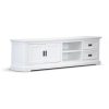 Valdosta ETU Entertainment TV Unit 220cm 2 Door Solid Acacia Wood Coastal – White