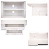 Valdosta ETU Entertainment TV Unit 220cm 2 Door Solid Acacia Wood Coastal – White