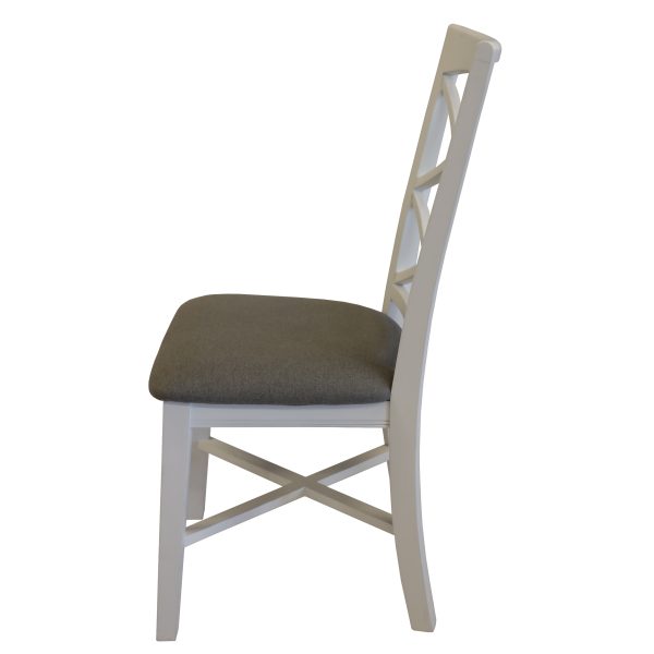 Daisy Dining Chair Set of 2 Solid Acacia Timber Wood Hampton Furniture – White