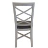 Daisy Dining Chair Set of 2 Solid Acacia Timber Wood Hampton Furniture – White