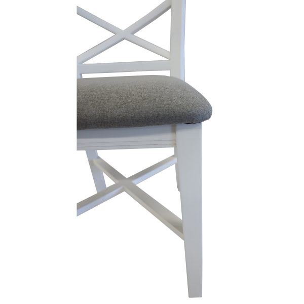 Daisy Dining Chair Set of 2 Solid Acacia Timber Wood Hampton Furniture – White